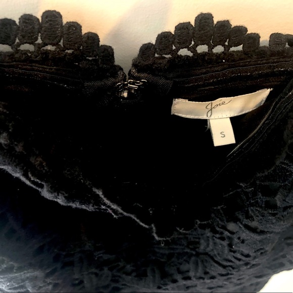 Joie Emine Black Lace Peplum Top - Picture 4 of 4